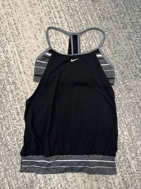 Nike Black and Gray Performance Racerback Tank